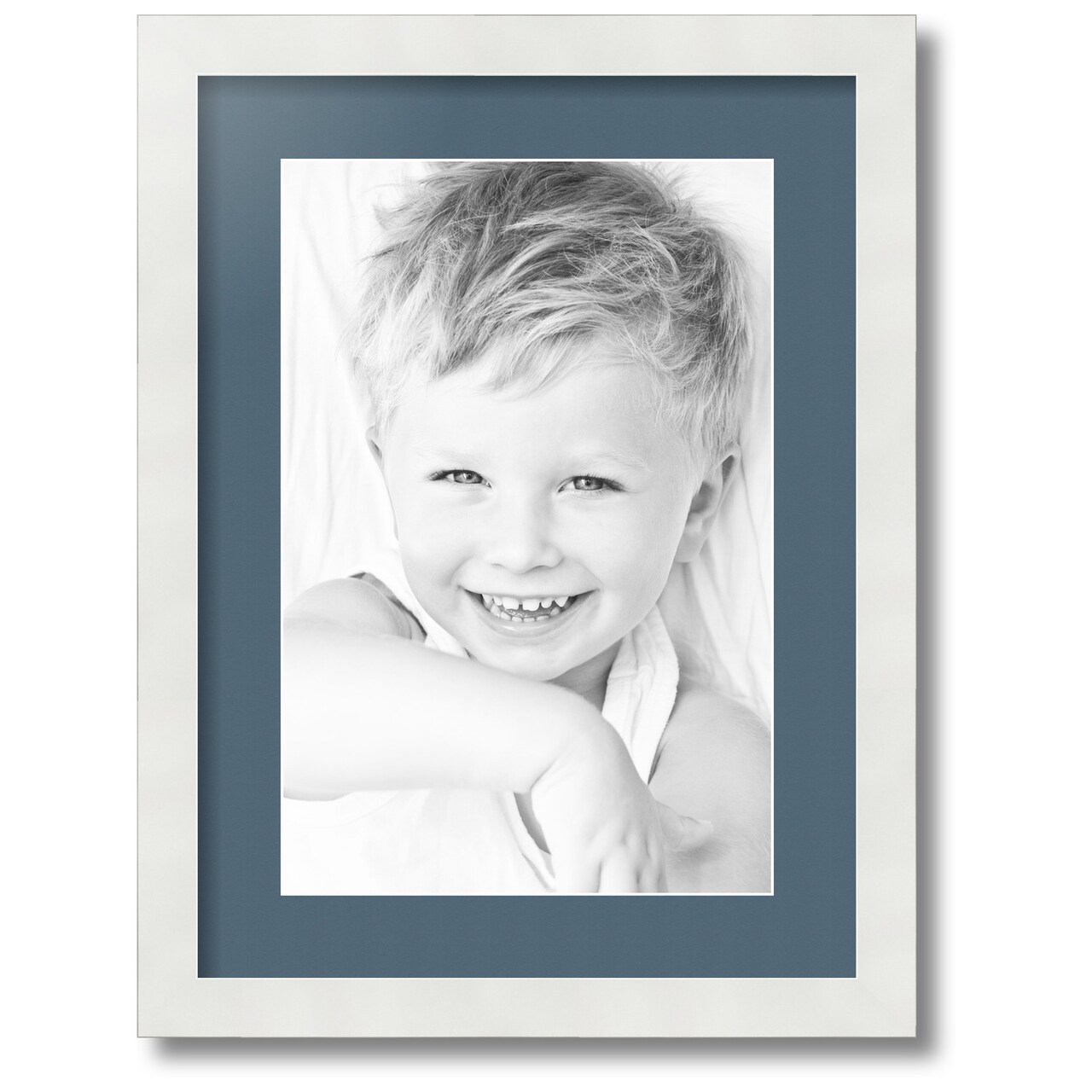 ArtToFrames Collage Photo Picture Frame with 1 - 10x15 inch Openings, Framed in White with Over 62 Mat Color Options and Regular Glass (CSM-3966-1402)